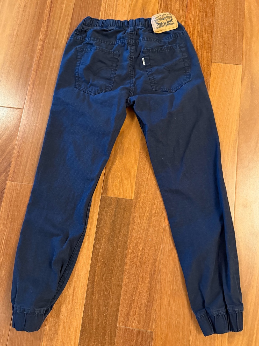 Levi's Navy Jogger Pants with Elastic Waist Boys S 8/10 - Like New!